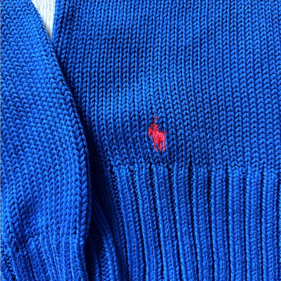 Polo Ralph Lauren Royal Blue Crew Neck Sweater small NWT $118 - Picture 2 of 3